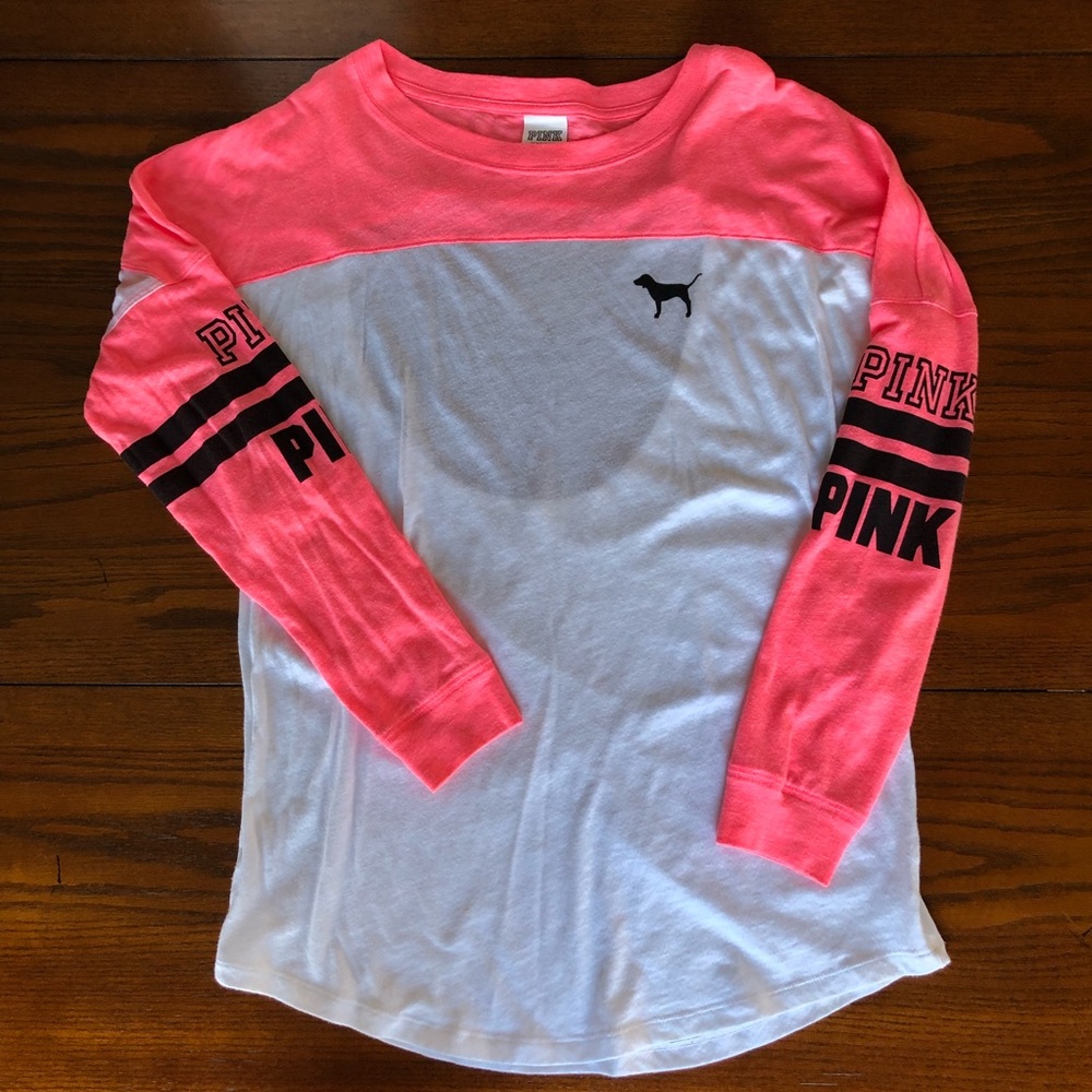 PINK Victoria’s Secret Hot Pink Long Sleeve Top